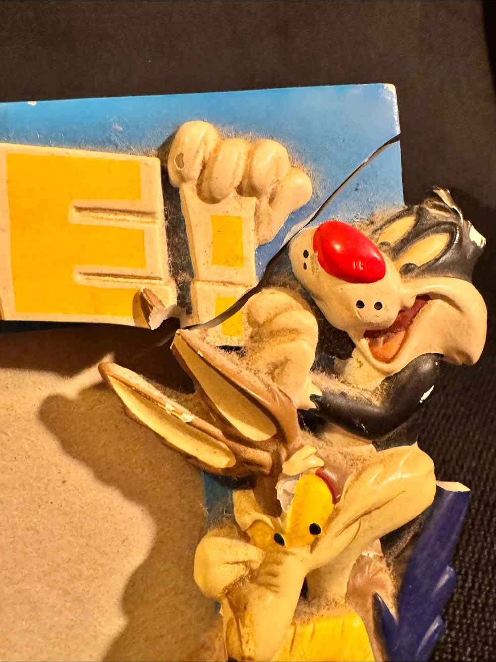 Vintage 2000 Warner Bros Studio Store Looney Tunes SMILE Resin Picture Frame